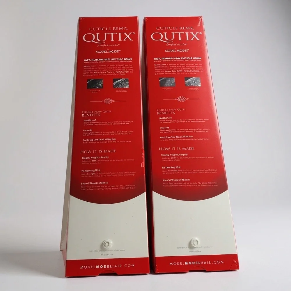 Model Model Cuticle Remy Qutix Hair Extensions Color#2 2 pack